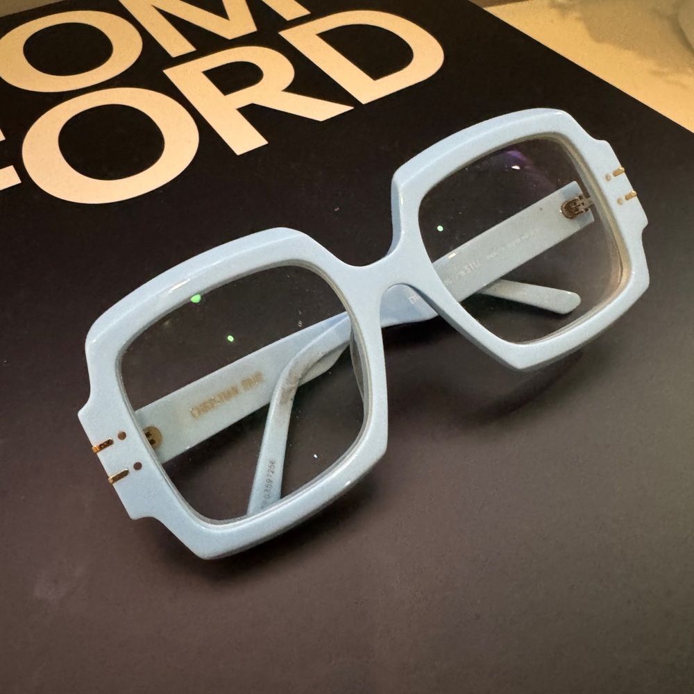 Christian Dior Square Oversized Light Blue eyeglasses/Sunglasses for Frames